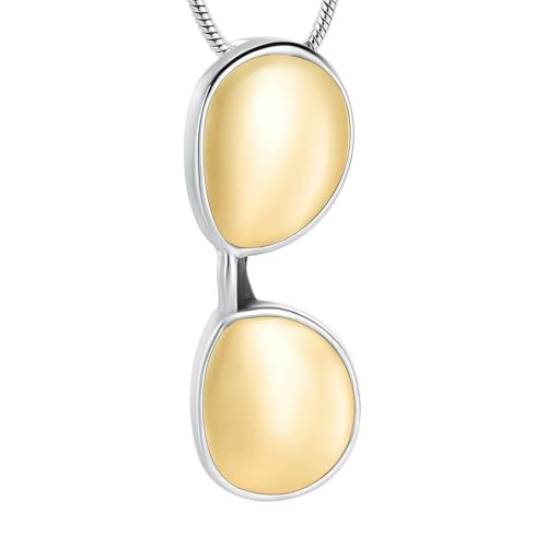 ZEZILE Sonnenbrille Form Anhänger Halskette Edelstahl Memorial Andenken Asche Urne Schmuck für Männer Frauen ZEZILE Sonnenbrille Form Anhänger Halskette Edelstahl Memorial Andenken Asche Urne Schmuck für Männer Frauen von ZEZILE