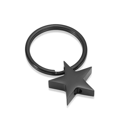 ZEZILE Stern Einäscherung Urne Schlüsselanhänger Memorial Asche Edelstahl für Asche Halter Andenken Schlüsselanhänger Andenken Schmuck von ZEZILE