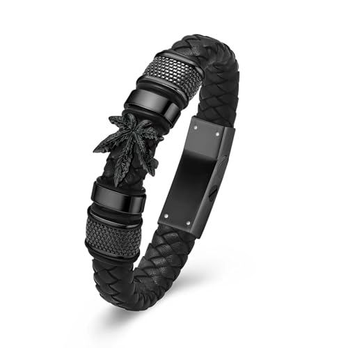 ZEZILE Urne Armband für Asche Ahorn Blätter Einäscherung Schmuck Edelstahl Memorial Armband Weben Andenken für Frauen Männer von ZEZILE