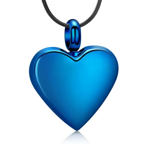 ZEZILE Urne Halskette für Asche Herz Einäscherung Schmuck Edelstahl Asche Anhänger Andenken Denkmal für Schmuck für Frauen Männer ZEZILE Urne Halskette für Asche Herz Einäscherung Schmuck Edelstahl Asche Anhänger Andenken Denkmal für Schmuck für Frauen Männer von ZEZILE