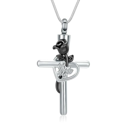 ZEZILE Urne Halsketten für Asche Einäscherung Schmuck für Asche Andenken Anhänger für Asche für Frauen Männer ZEZILE Urne Halsketten für Asche Einäscherung Schmuck für Asche Andenken Anhänger für Asche für Frauen Männer von ZEZILE