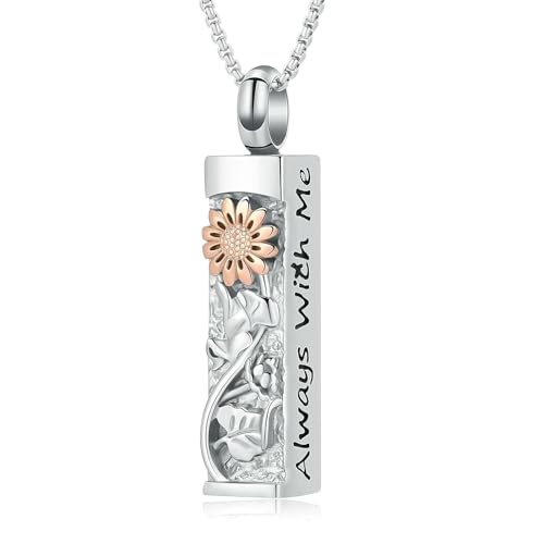ZEZILE Urne Halsketten für Asche Einäscherung Schmuck für Asche Andenken Anhänger für Asche für Frauen Männer ZEZILE Urne Halsketten für Asche Einäscherung Schmuck für Asche Andenken Anhänger für Asche für Frauen Männer von ZEZILE