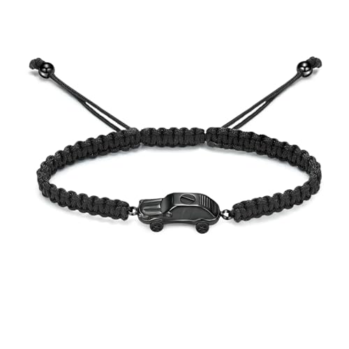 ZEZILE Urnenarmband für Asche Auto Einäscherung Schmuck Edelstahl Andenken Gedenkschmuck Verstellbares Asche Armband für Männer Frauen von ZEZILE