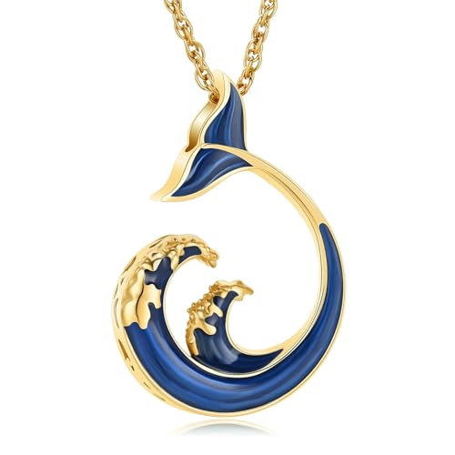 ZEZILE Wal Urne Halskette für Asche Einäscherung Schmuck Edelstahl Asche Anhänger Andenken Gedenkurne Schmuck für Männer Frauen von ZEZILE