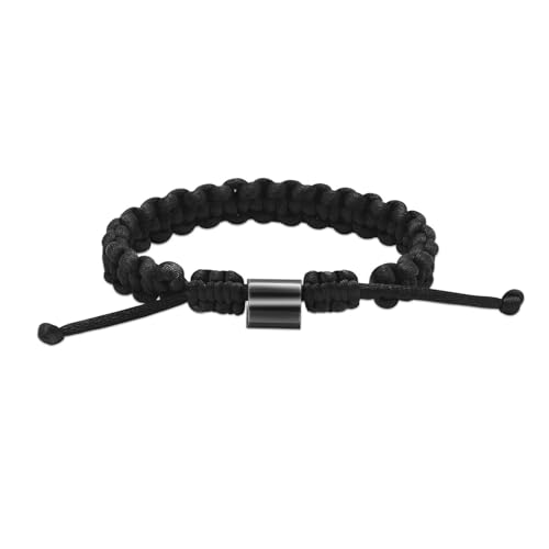 ZEZILE Zylinder Urne Armband für Asche Geflochtenes Seil Verstellbare Einäscherungsarmbänder Andenken Gedenkschmuck Geschenk für Frauen Männer von ZEZILE