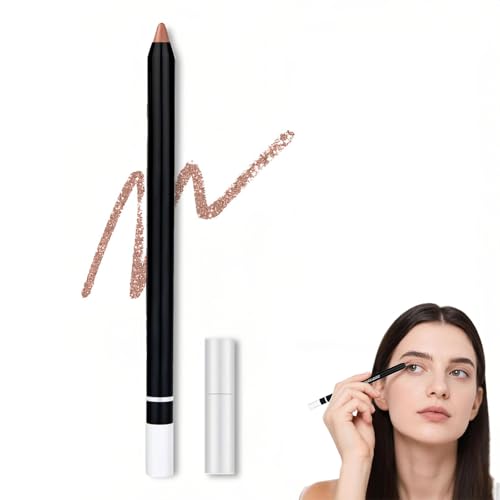 Wasserfester Eyeliner-Stift, langanhaltende Gelformel, 24 HR wasserfester Eyeliner-Duo, feine Spitze für präzise oder auffällige Augen-Looks, sanftes und natürliches Auft (#008-Braun) von ZFEZYXA
