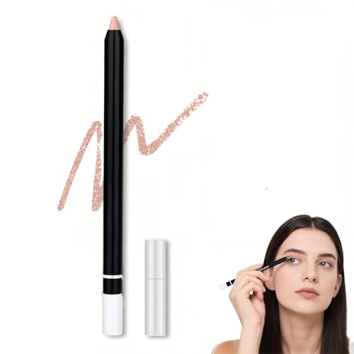 Wasserfester Eyeliner-Stift, langanhaltende Gelformel, 24 HR wasserfester Eyeliner-Duo, feine Spitze für präzise oder auffällige Augen-Looks, sanftes und natürliches Auft (#011-Bronze) von ZFEZYXA