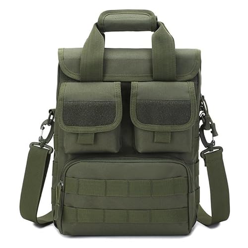 Taktische Umhängetasche, MOLLE Sling Pack Aktentasche Gear Utility Carry Satchel EDC Tool Handtasche für 12-Zoll-Laptops(Green) von ZFFOZZ