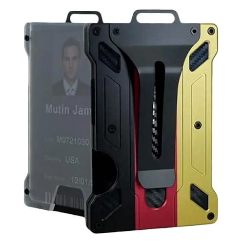 ZFFOZZ 3-in-1-Schlankes Portemonnaie Aus Kohlefaser für Herren, Kreditkartenetui für Max. 12–15 Karten, RFID-blockierendes Kartenetui(Color-10) von ZFFOZZ