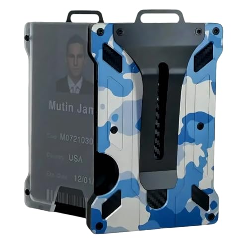 ZFFOZZ 3-in-1-Schlankes Portemonnaie Aus Kohlefaser für Herren, Kreditkartenetui für Max. 12–15 Karten, RFID-blockierendes Kartenetui(Color-11) von ZFFOZZ