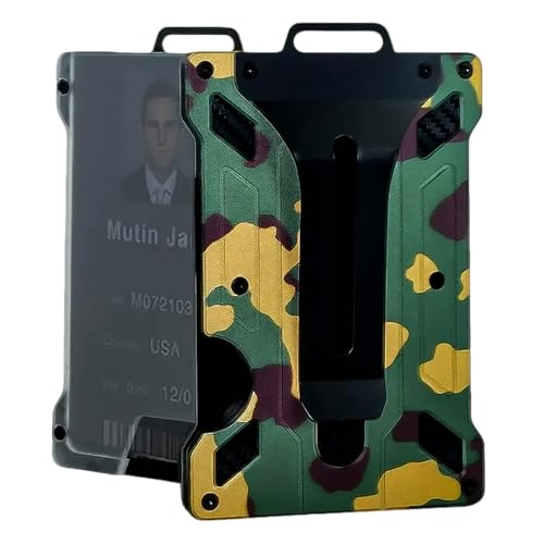 ZFFOZZ 3-in-1-Schlankes Portemonnaie Aus Kohlefaser für Herren, Kreditkartenetui für Max. 12–15 Karten, RFID-blockierendes Kartenetui(Color-14) von ZFFOZZ