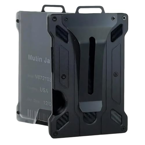 ZFFOZZ 3-in-1-Schlankes Portemonnaie Aus Kohlefaser für Herren, Kreditkartenetui für Max. 12–15 Karten, RFID-blockierendes Kartenetui(Color-2) von ZFFOZZ