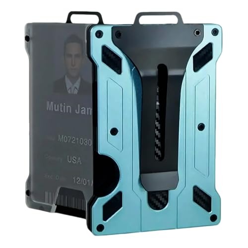 ZFFOZZ 3-in-1-Schlankes Portemonnaie Aus Kohlefaser für Herren, Kreditkartenetui für Max. 12–15 Karten, RFID-blockierendes Kartenetui(Color-6) von ZFFOZZ