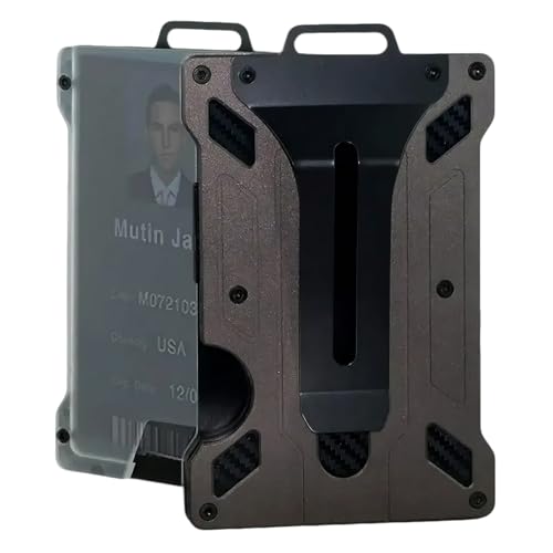 ZFFOZZ 3-in-1-Schlankes Portemonnaie Aus Kohlefaser für Herren, Kreditkartenetui für Max. 12–15 Karten, RFID-blockierendes Kartenetui(Color-7) von ZFFOZZ