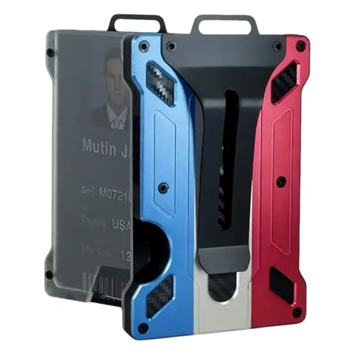 ZFFOZZ 3-in-1-Schlankes Portemonnaie Aus Kohlefaser für Herren, Kreditkartenetui für Max. 12–15 Karten, RFID-blockierendes Kartenetui(Color-9) von ZFFOZZ