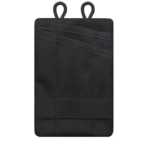 ZFFOZZ Vielseitige Taktik-Werkzeugtasche Organizer, Nylon-Gürteltasche mit 4 Fächern, EDC-Aufbewahrung für Taschenlampe, Taktikstift und Notizbuch(Black) von ZFFOZZ