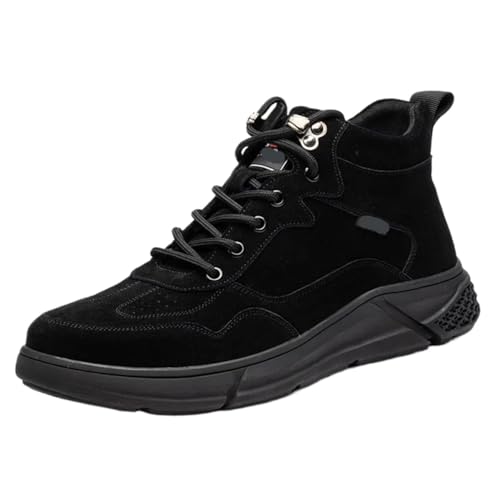 Arbeitsschuhe Outdoor Work Shoes Anti Smash Safety Boots Construction Steel Toe Cap Working Puncture-Proof(Black,42) von ZFIHAV