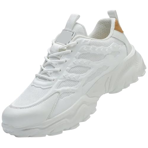 Arbeitsschuhe Safety Shoes Sneakers Men Steel Toe Cap Work Boots Anti-Smash Anti-Puncture Lightweight Protective Footwear(White,38) von ZFIHAV