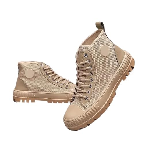 ZFIHAV Arbeitsschuhe Gummistiefel for Herren, for Schnüren, Outdoor-Wanderschuhe, Bequeme Arbeitsstiefel, Arbeitsschuhe, Herrenschuhe(Yellow,40) von ZFIHAV