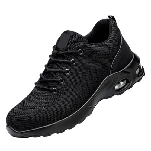 ZFIHAV Arbeitsschuhe Herren Sicherheitsstiefel mit Stahlkappe Anti-Smash Arbeitsschuhe Sicherheitsschuhe Unzerstörbare Arbeitsstiefel Wanderschuhe(40) von ZFIHAV