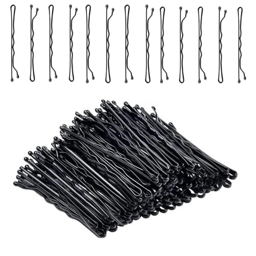 Haarnadeln, 50 Stück Haarnadeln in Form von Haarspangen, unsichtbare Metallklammern, Haarspangen für Damen, ideal für alle Haartypen und Friseure (schwarz) von ZFLYXIAOHUA