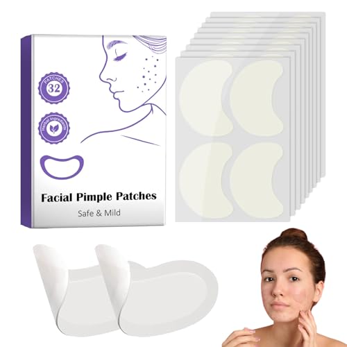 Pimple Patches 32 Stück Powerful Großes Pickel Patch mit Teebaumöl,Pickel Pflaster,Salicylsäure und Niacinamid,Schnelle Heilung für Große Zit Breakouts an Kinn, Wangen, Rücken. von ZFRITP