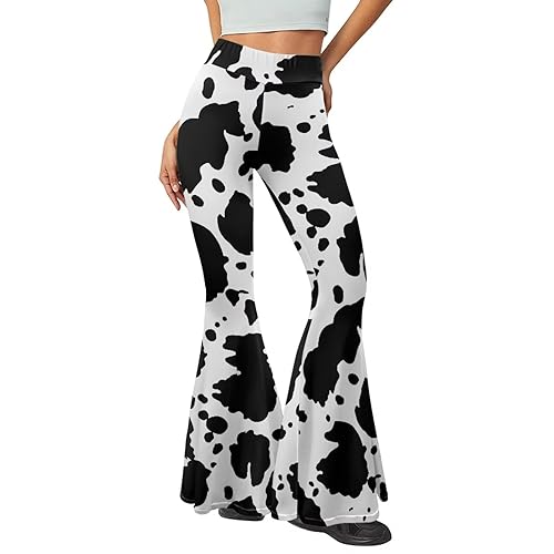 ZFRXIGN Fashion Flare Leggings für Frauen S-2XL Flare Leggings Hohe Taille Yogahose Bauchkontrolle Hose, Kuh, Groß von ZFRXIGN