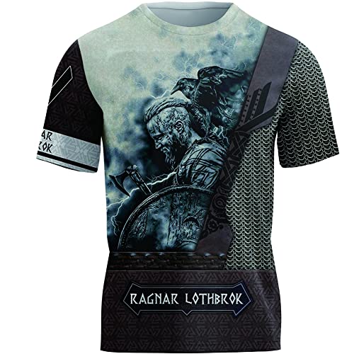 ZFSBRTL Herren Wikinger 3D Gedruckte Streetwear, Nordische Mythologie Odin Raven Warrior Tattoo Sweatshirt/Vintage Hoodie/Reißverschlussjacke/Lässiger Pullover/Cosplay-Geschenke,Tshirt,XXL ZFSBRTL Herren Wikinger 3D Gedruckte Streetwear, Nordische Mythologie Odin Raven Warrior Tattoo Sweatshirt/Vintage Hoodie/Reißverschlussjacke/Lässiger Pullover/Cosplay-Geschenke,Tshirt,XXL von ZFSBRTL