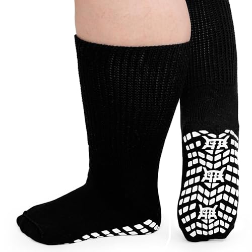 ZFSOCK Diabetiker Socken Herren Damen: ABS Stoppersocken Griffen Diabetikersocken Ohne Gummibund Rutschfeste Noppen Extra Weite Antirutschsocken Baumwolle Ohne Gummi Komfortbund 1 Paar 47-50 Schwarz ZFSOCK Diabetiker Socken Herren Damen: ABS Stoppersocken Griffen Diabetikersocken Ohne Gummibund Rutschfeste Noppen Extra Weite Antirutschsocken Baumwolle Ohne Gummi Komfortbund 1 Paar 47-50 Schwarz von ZFSOCK