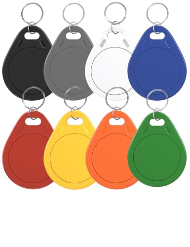 NFCKEYS215 NFC-Tags Ntag215 NFC-Tags NFC215 NFC-Tags programmierbarer NFC-Tag 504 Bytes Speicher, kompatibel mit Android und iPhones (NFCKEYS215-8 Stück) von ZGAGFZ