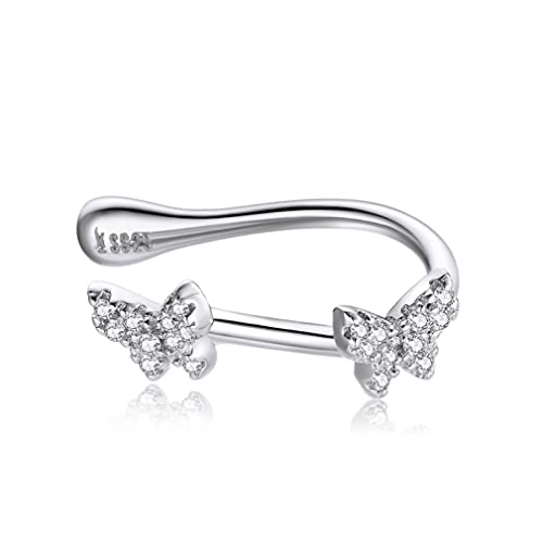 1 Stück Regenbogenfarben Zirkon Elf Ohrmanschette Clip Ohrring für Frauen Schmuck von ZGBQHQN