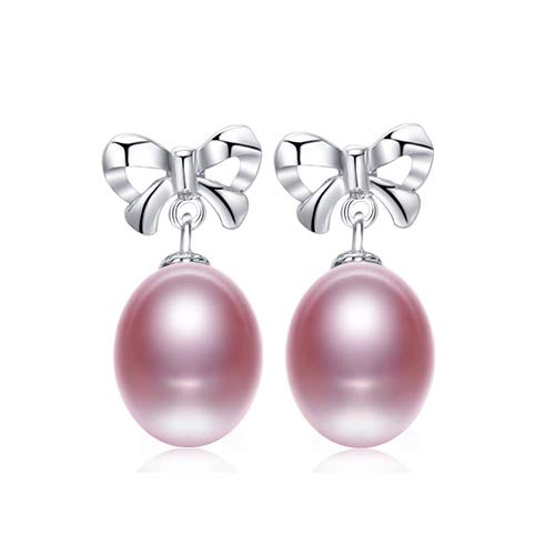 8-9 mm natürliche Perlenohrringe kultivierte S925 Ohrringe Schmetterling/Drop-Ohrringe für Frauen, die in China hergestellt wurden von ZGBQHQN