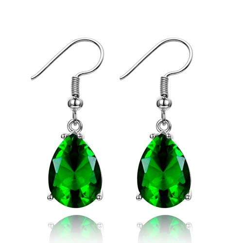 925 Drop -Ohrringe für Frauen 10x14mm Wasser Drop Topaz Gemstone Hochzeit Ohrringe mit Steinen Modeschmuck Geschenke von ZGBQHQN