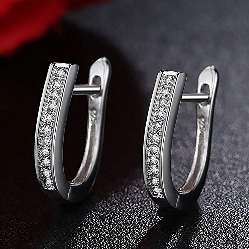 Buchstabe Hoop Ohrringe Zirkon Kristall Hochzeit Ohrringe für Frauen Schmuck Valentinstag von ZGBQHQN