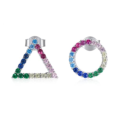 Buntes Pferdebutter Ohrring Regenbogen Herzstar Moon Ohrringe für Frauen Schmuck von ZGBQHQN