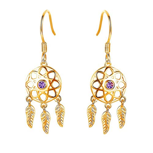 Drop Ohrring für Frauen Schmuck gelbe Rosenpila Ohrringe von ZGBQHQN