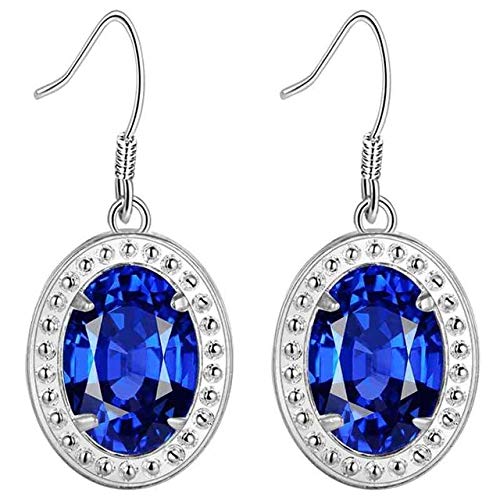 Klassische Regenbogenmystiker Topaz Drop Ohrring 925 Ohrringe für Frauen Hochzeit Engagement Geschenk von ZGBQHQN