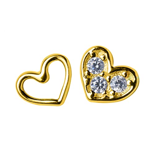 Schmuck Frauen winzige kleine Herzstolder Ohrringe Liebe für Dame von ZGBQHQN