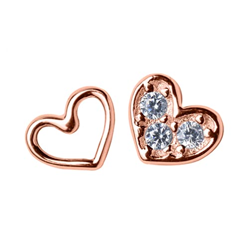 Schmuck Frauen winzige kleine Herzstolder Ohrringe Liebe für Dame von ZGBQHQN
