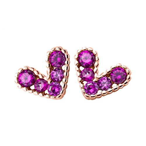 Schmuck Frauen winzige kleine Herzstolder Ohrringe Liebe für Dame von ZGBQHQN
