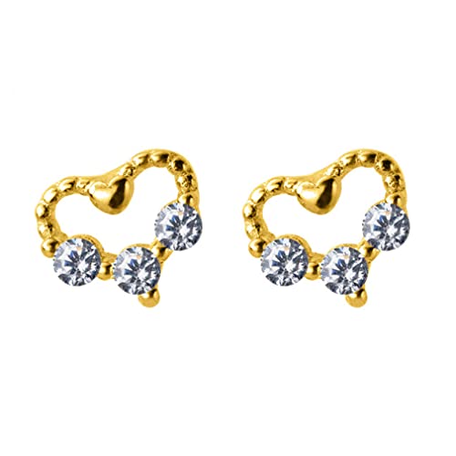 Schmuck Frauen winzige kleine Herzstolder Ohrringe Liebe für Dame von ZGBQHQN