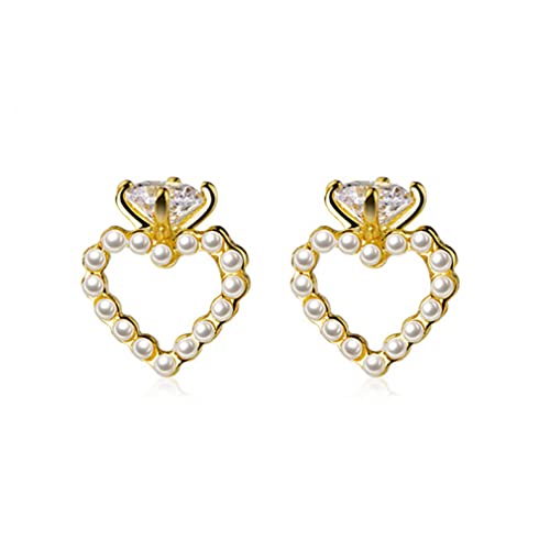 Schmuck Frauen winzige kleine Herzstolder Ohrringe Liebe für Dame von ZGBQHQN