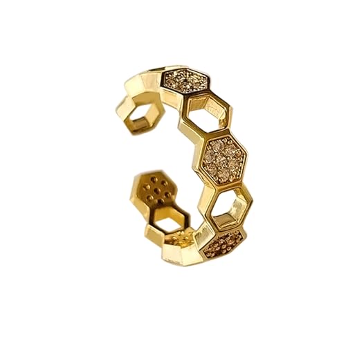 ZGBQHQN 18K Gold Plated Gold Ins Style Verstellbares Sechseck mit Zirkonia -Ringgeschenk für Frauen Index Finger Personalisierte Jubiläum ZGBQHQN 18K Gold Plated Gold Ins Style Verstellbares Sechseck mit Zirkonia -Ringgeschenk für Frauen Index Finger Personalisierte Jubiläum von ZGBQHQN