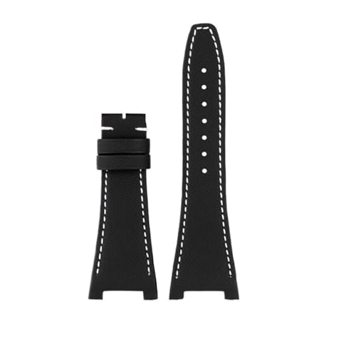 ZGBQHQN 28 -mm -Armband Gekerbter Nylon -echtes Lederband für den IWC -Ingenieur IW500501 IW378507 IW322703 Armband Herren Canvas Watch Band von ZGBQHQN