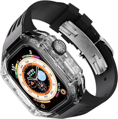ZGBQHQN 49mm 45 mm 44mm Clear Transparent Watch Hülle Gummiband von ZGBQHQN