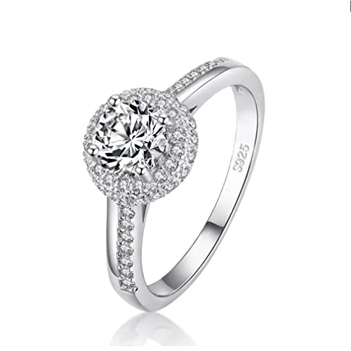 ZGBQHQN Ehering 100% klarer kubisches Zirkoniaringe für Frauen Engagement feinen Schmuck von ZGBQHQN