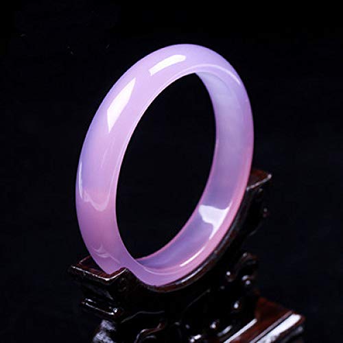 ZGBQHQN Frauenarmband, Armband für Frauen, Pink Jade, Hetian Jade, Achate und Chalcedon, Damenarmband, geeignet für Frauen, Schmuck, 52-62 mm, 58 mm von ZGBQHQN