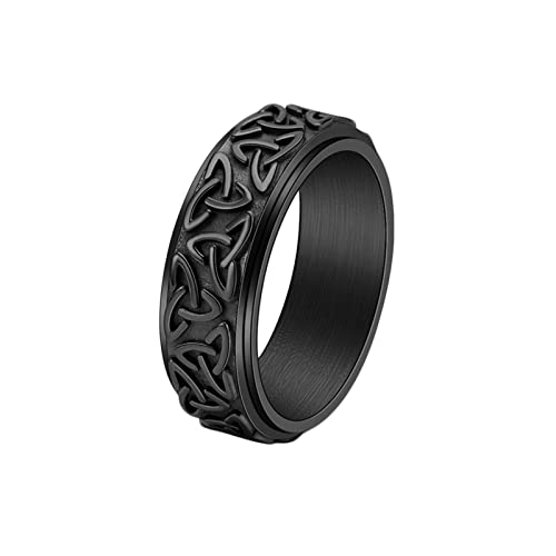 ZGBQHQN Knbob Männer klingen mit Gravur, Edelstahl -Spinner 8mm Versprechen Ring für beste Freunde von ZGBQHQN