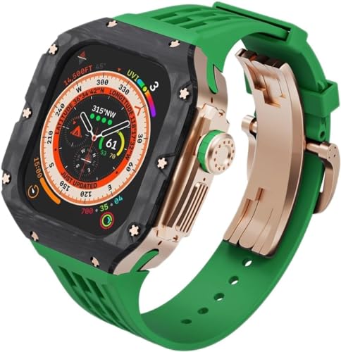 ZGBQHQN Premium Carbon Faser Watch Case Gummiband von ZGBQHQN