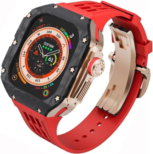 ZGBQHQN Premium Carbon Faser Watch Case Gummiband von ZGBQHQN